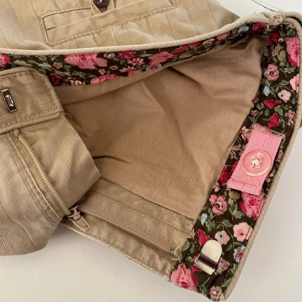 Oshkosh Genuine Kids Girls Cotton Skirt Skort Adjustable Waist Taupe Size 6X NWT